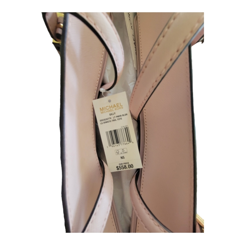 Michael Kors Gilly Large Drawstring Tote Light Powder Blush Pink MK Miami - Picture 6 of 7